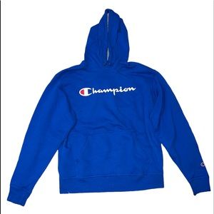 Champion Bright Blue Hoodie Size Medium